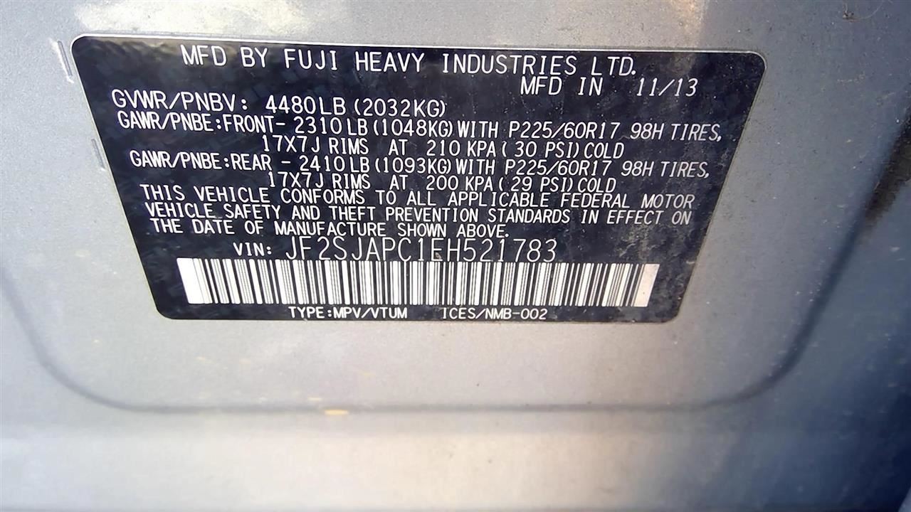 Ignition Switch Keyless Ignition Fits 14-18 FORESTER 2136306