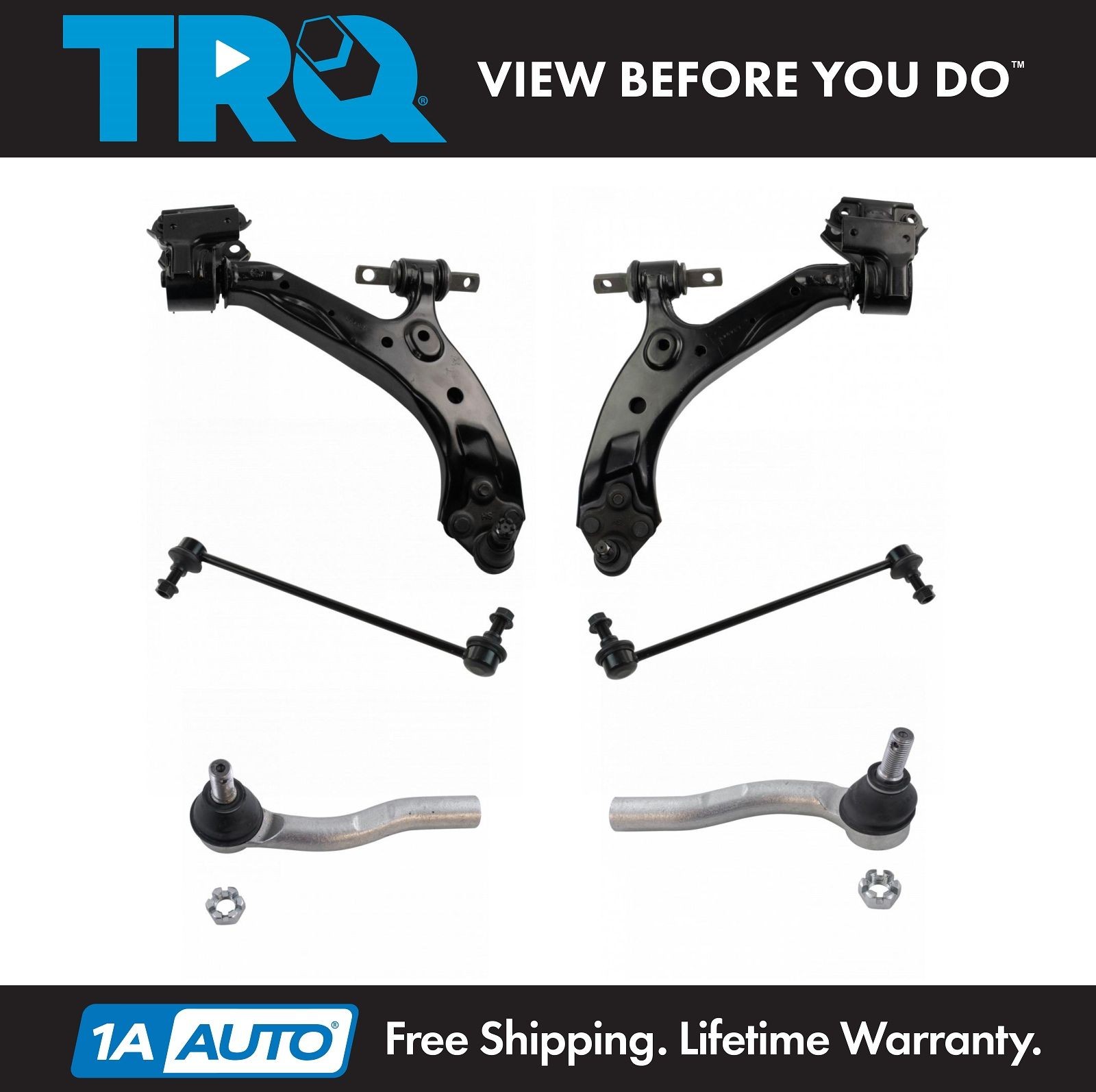 Front Control Arm Ball Joint Tie Rod Sway Link Steering Suspension Kit Set 6pc