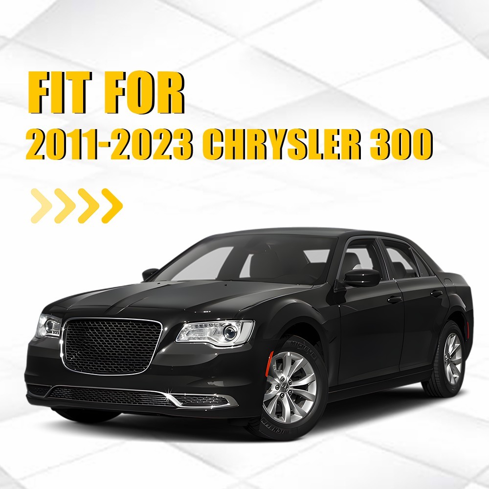 Gloss Black Chrome Delete Blackout Window Cover Decal For Chrysler 300 2011-2023