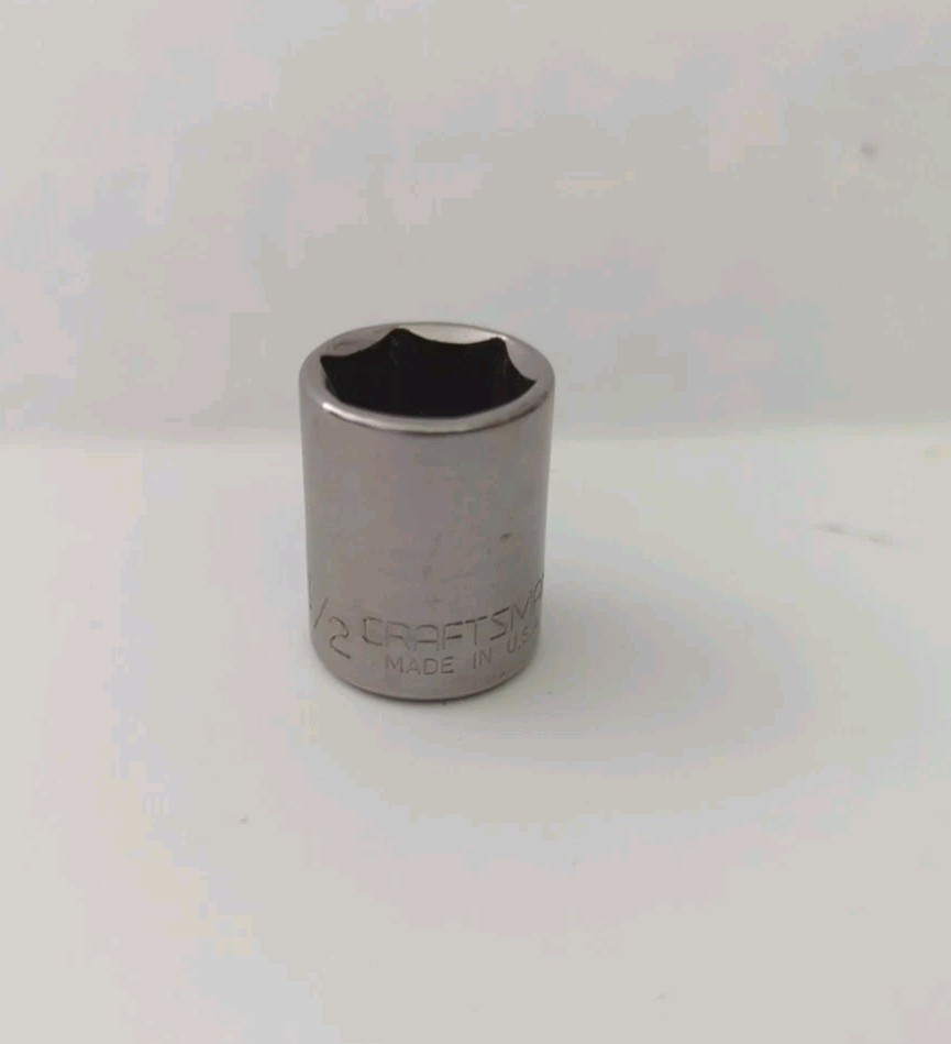 Craftsman USA 1/2″ 6 Point 1/4″ Drive Shallow Socket 43499 Inverted G