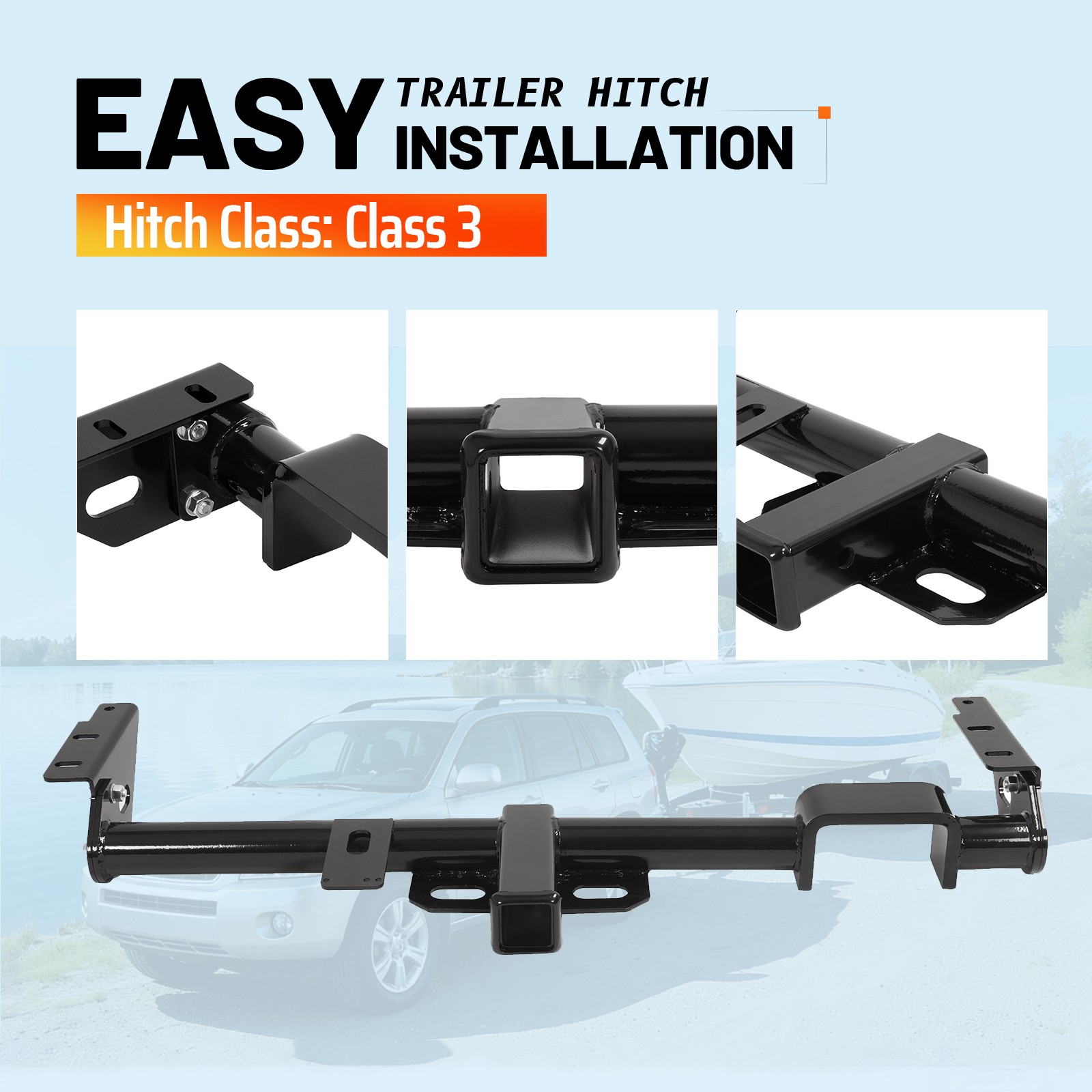Class 3 Trailer Hitch 2″ Receiver For Lexus RX300 Toyota Highlander 1999-2003 01