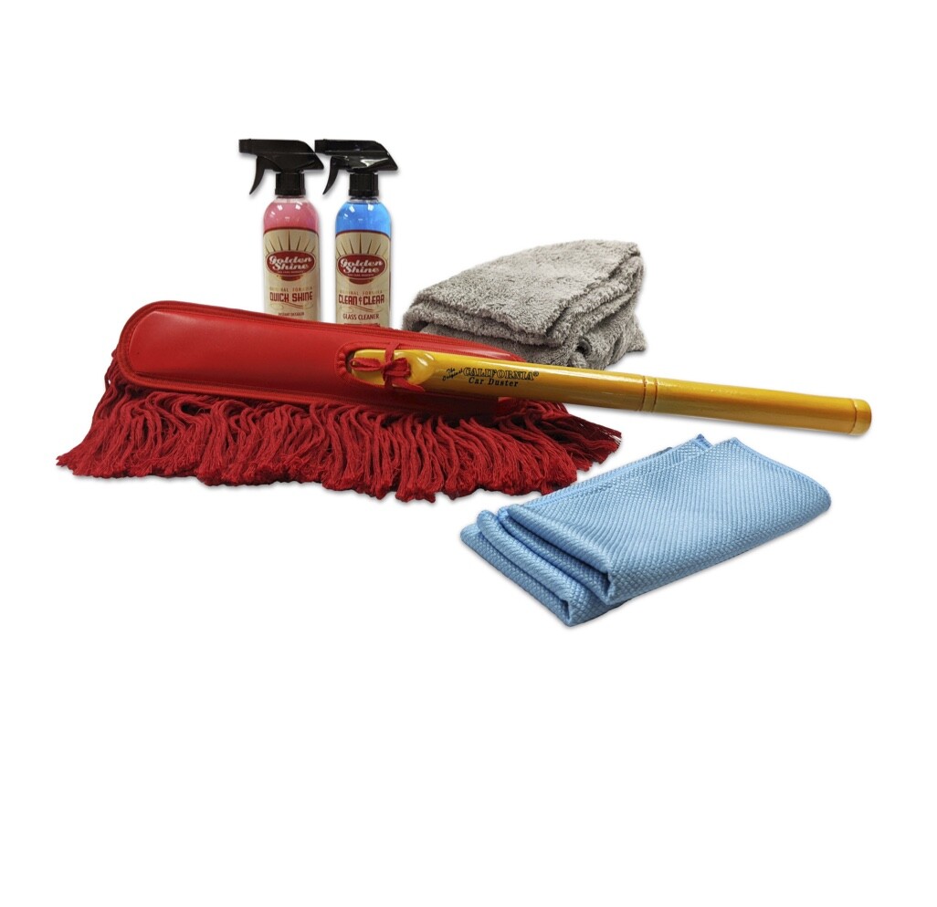 Golden Shine Car Care Wipe & Shine Deluxe Kit w California Car Duster 49978K