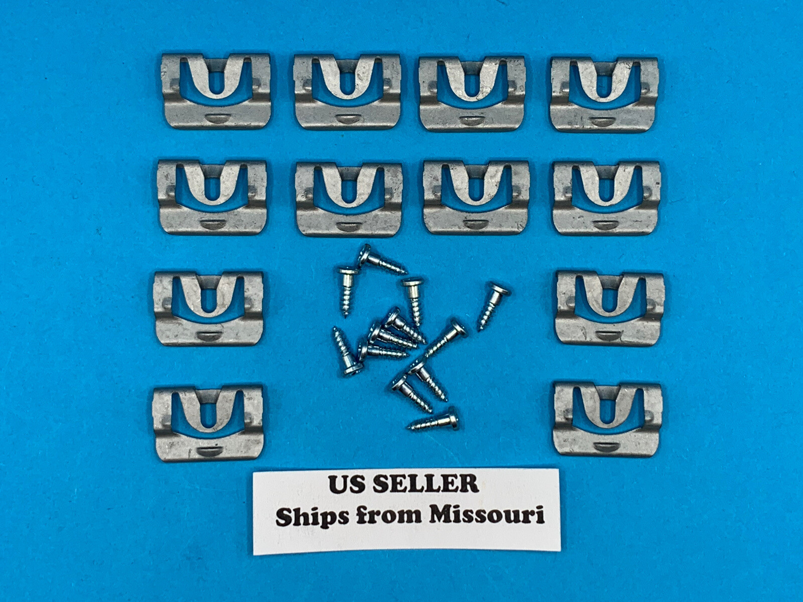 1970 -1980’s Chevy GM Windshield Window Moulding Clip 9808241 (PACK 12) w/ Screw