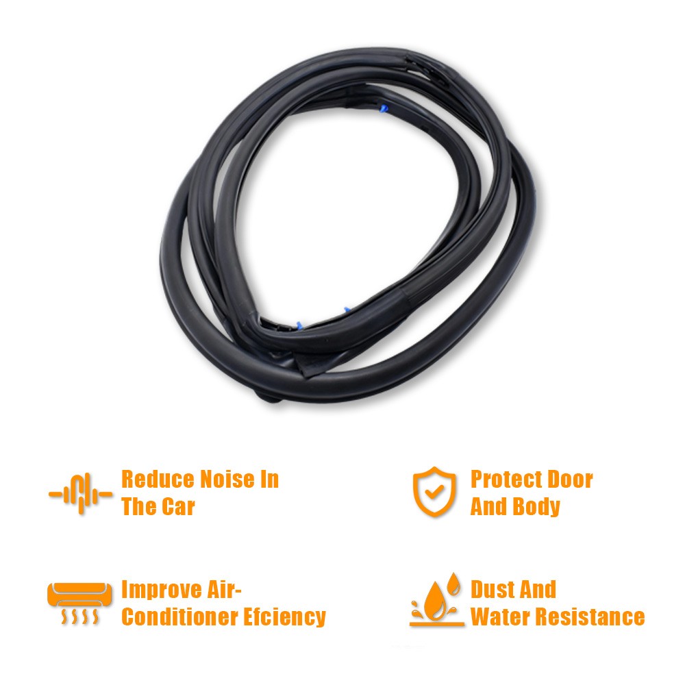 Front Full Door Weatherstrip Seal Left Right Side for 2007-2018 Jeep Wrangler JK