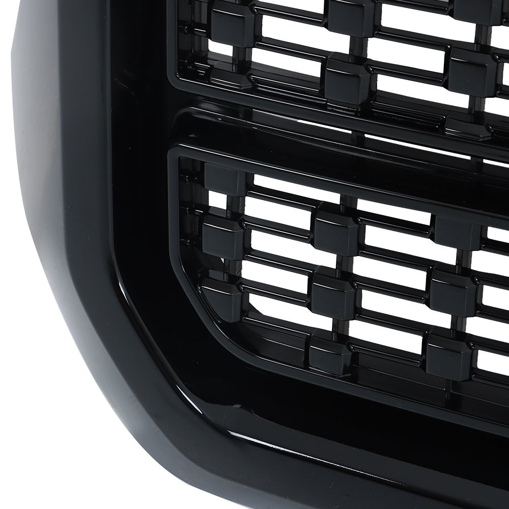 Front Upper Grille Gloss Black For GMC Sierra 2500HD 3500HD Denali 2015-2019