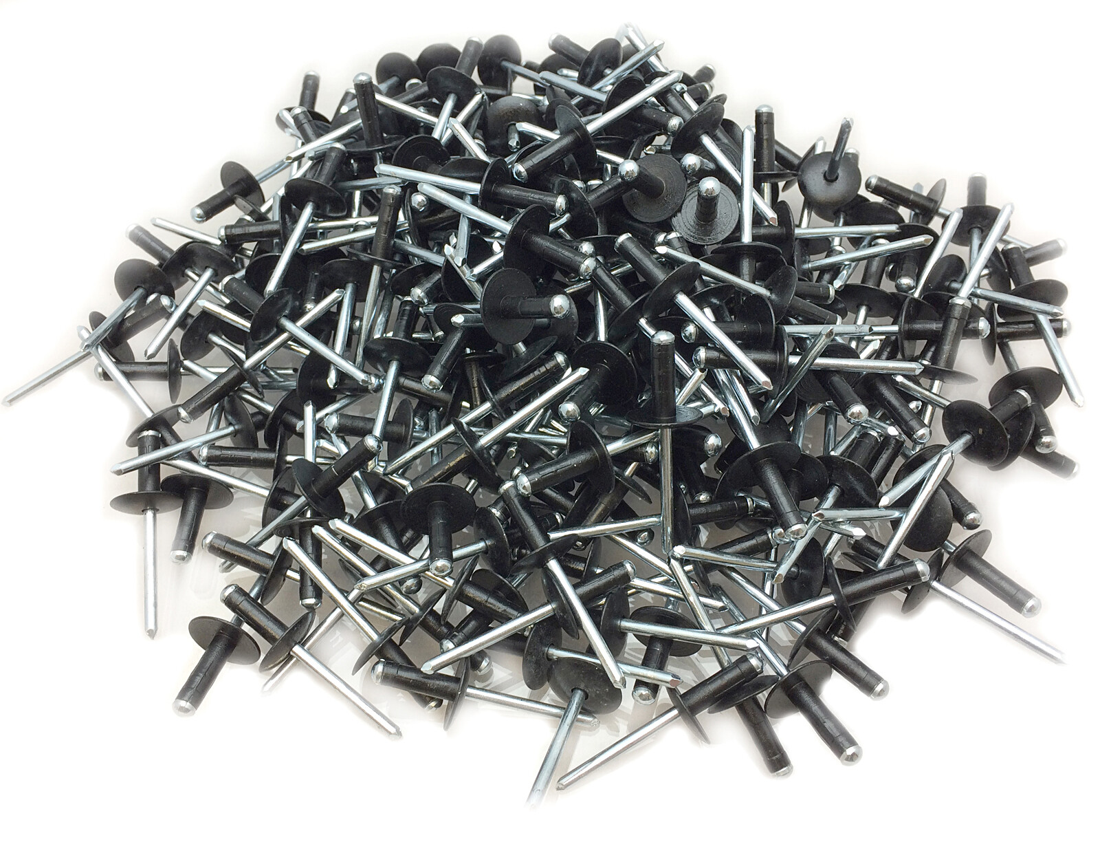 250 3/16″ Large Head Black Painted Multi Grip Aluminum Pop Rivets #2301
