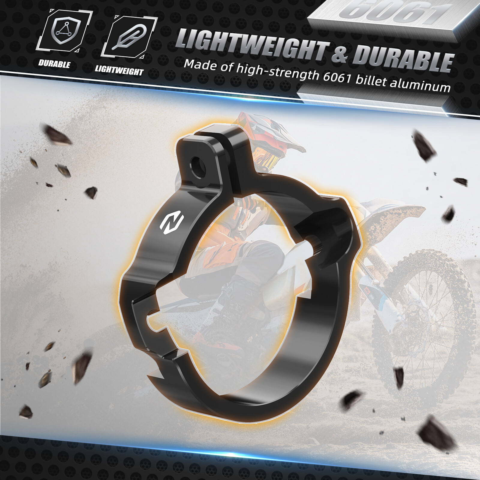 NICECNC Pipe Flange Guard Protector For KTM 250 300 EXC XCW SX XC 2024-2025