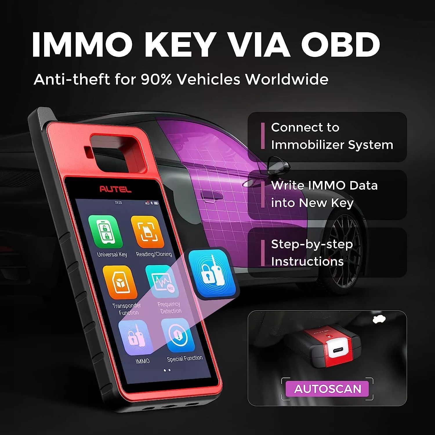 2025 Autel MaxiIM IM608 PRO II Kits IMMO Key Programming Diagnostic Scanner Tool