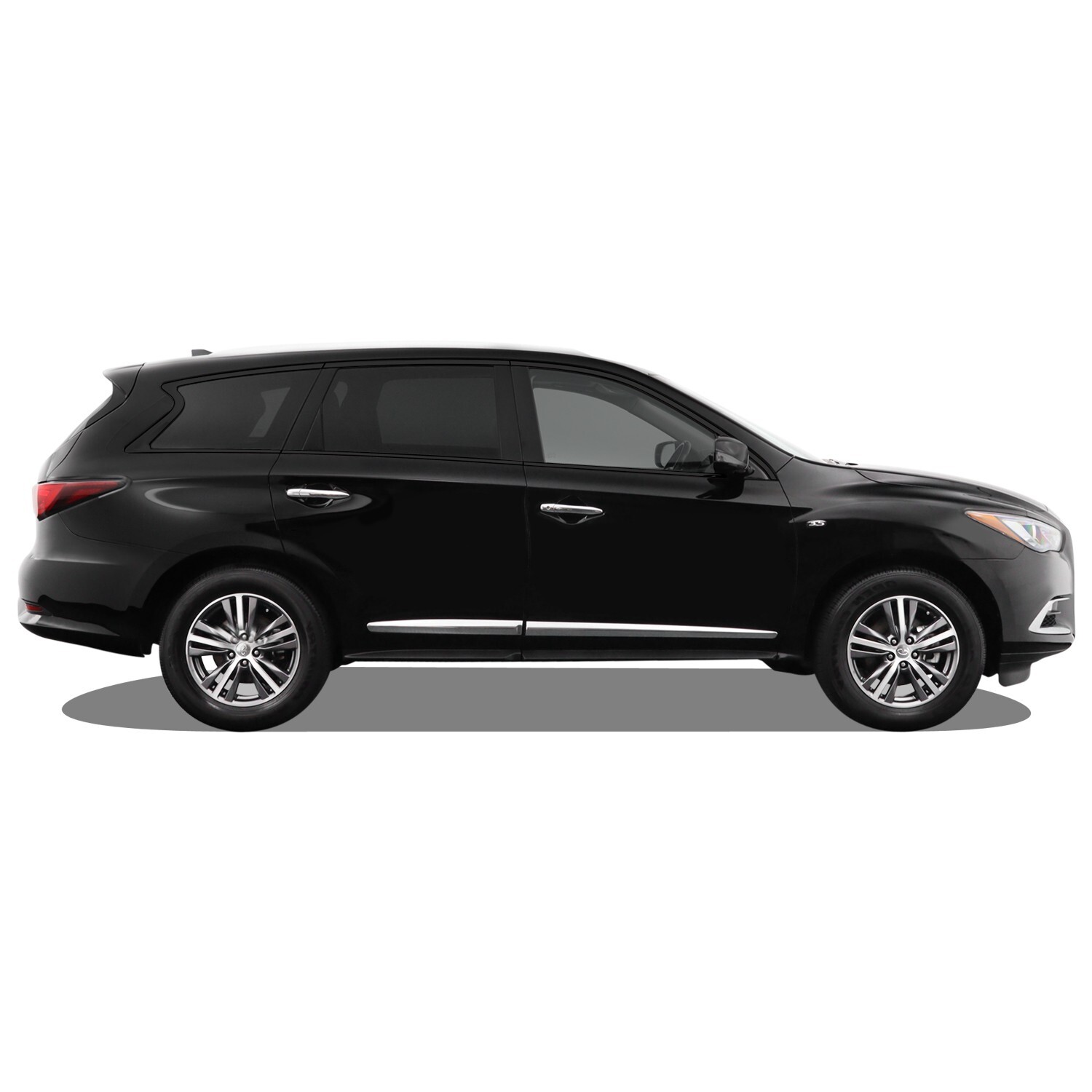 Chrome Delete Blackout Vinyl Overlay for 2016-21 Infiniti QX60 Window Trim