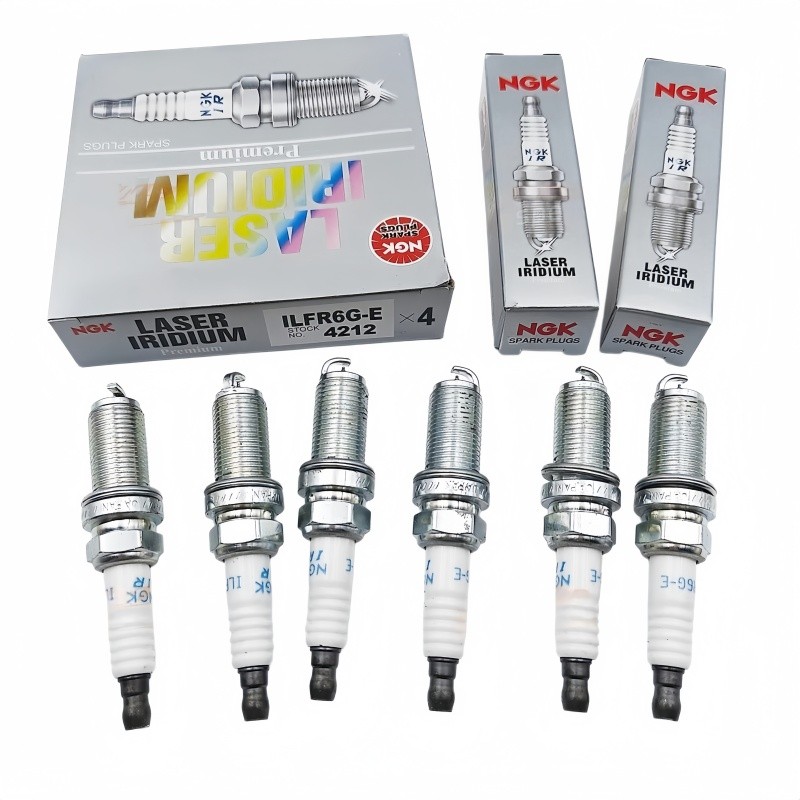 6 pcs NGK 4212 ILFR6G-E Laser Iridium Spark Plugs for FGR8MQI BM0006613