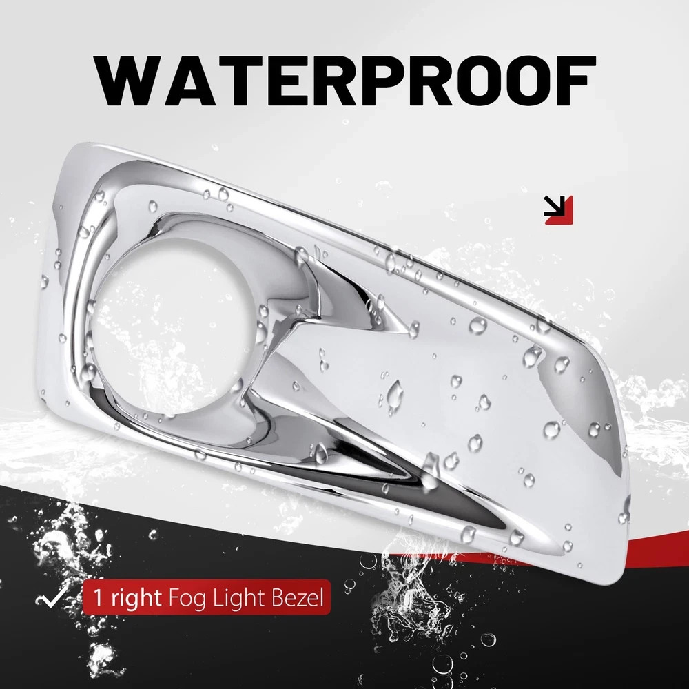 Chrome ABS Front Right Side Fog Light Trim Bezel Cover For Kenworth T660 2008-15