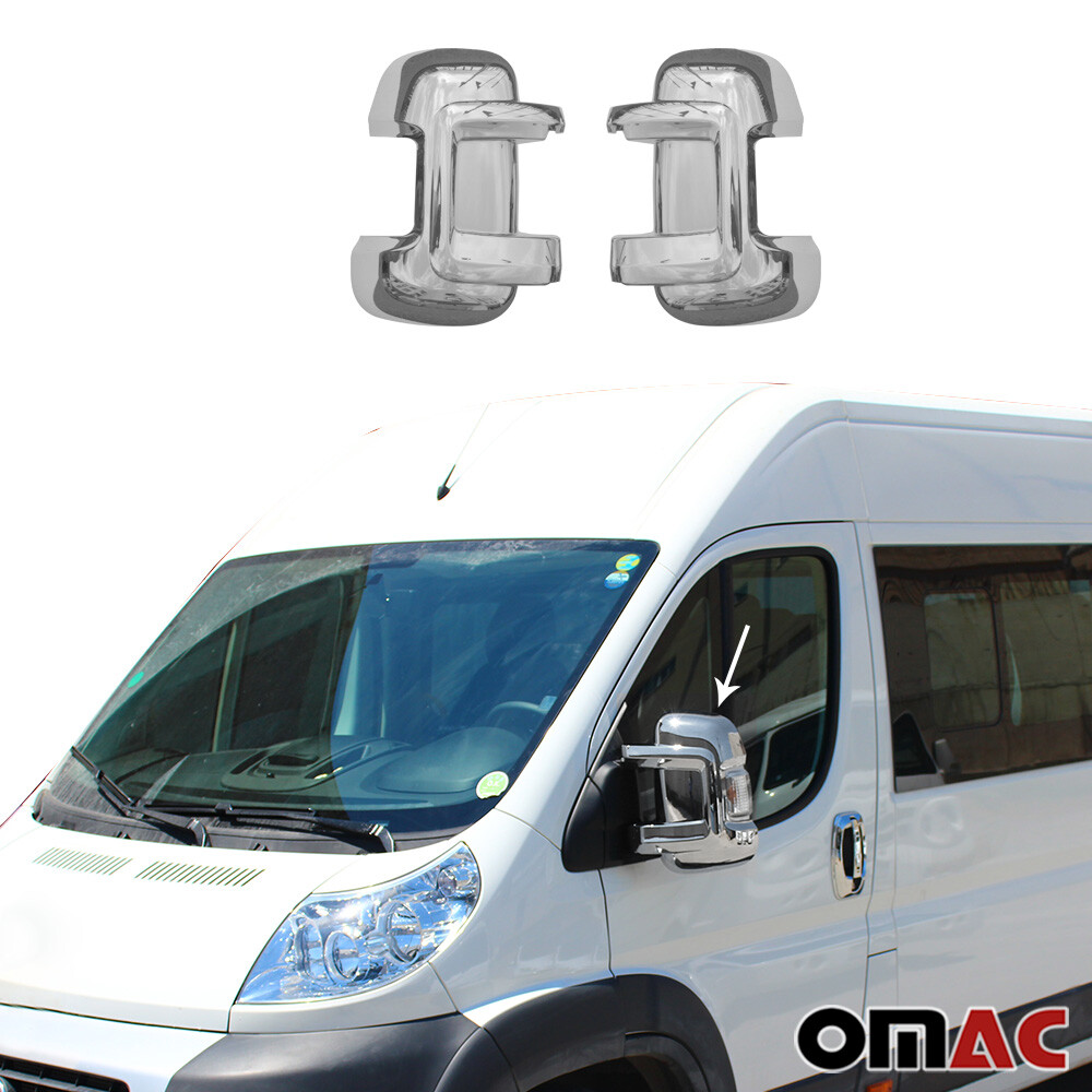 Fits RAM Promaster 2014-2023 Chrome Side Mirror Cover Cap 2 Pcs