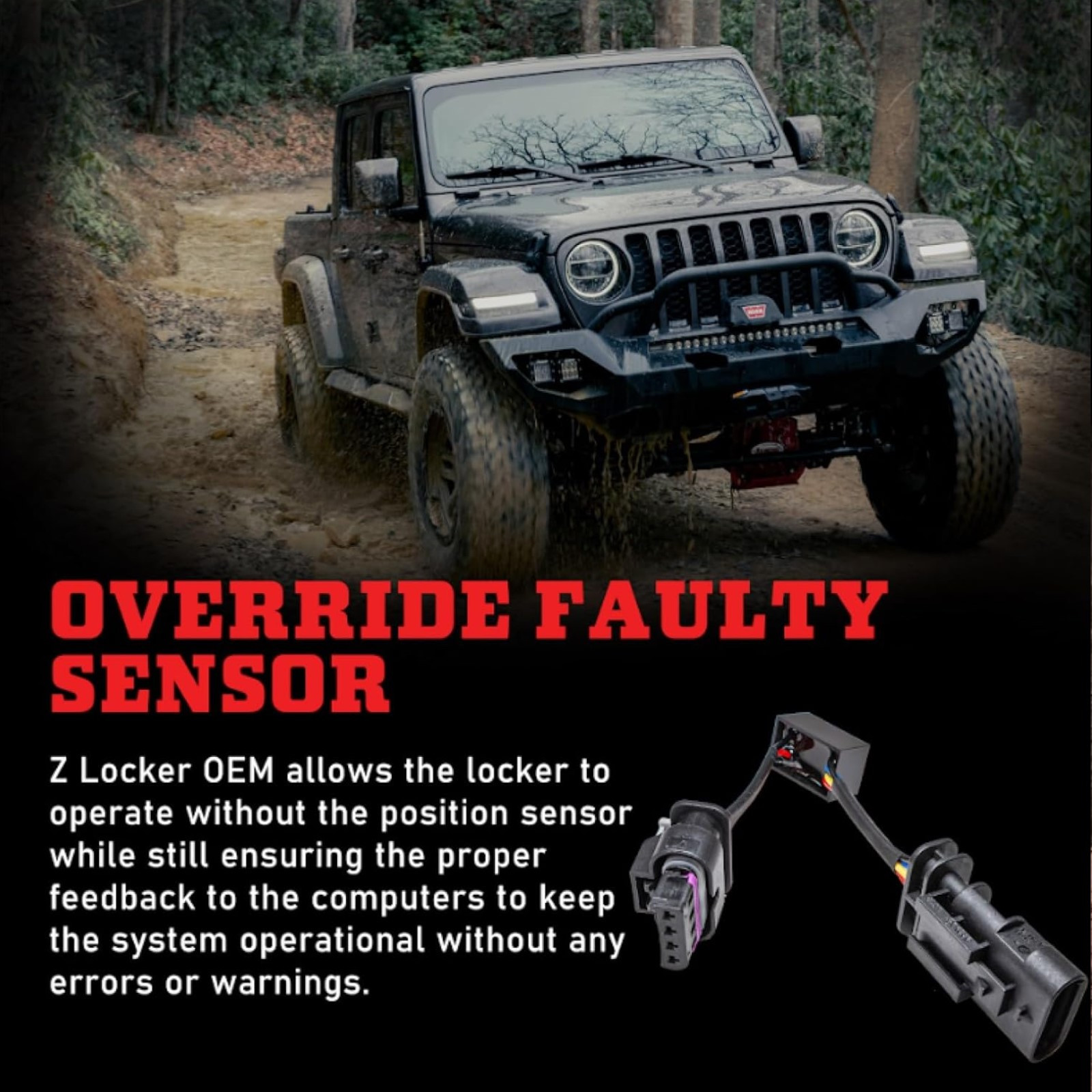 Z Automotive Z Locker OEM Sensor Bypass for Jeep Wrangler JL Gladiator Rubicon