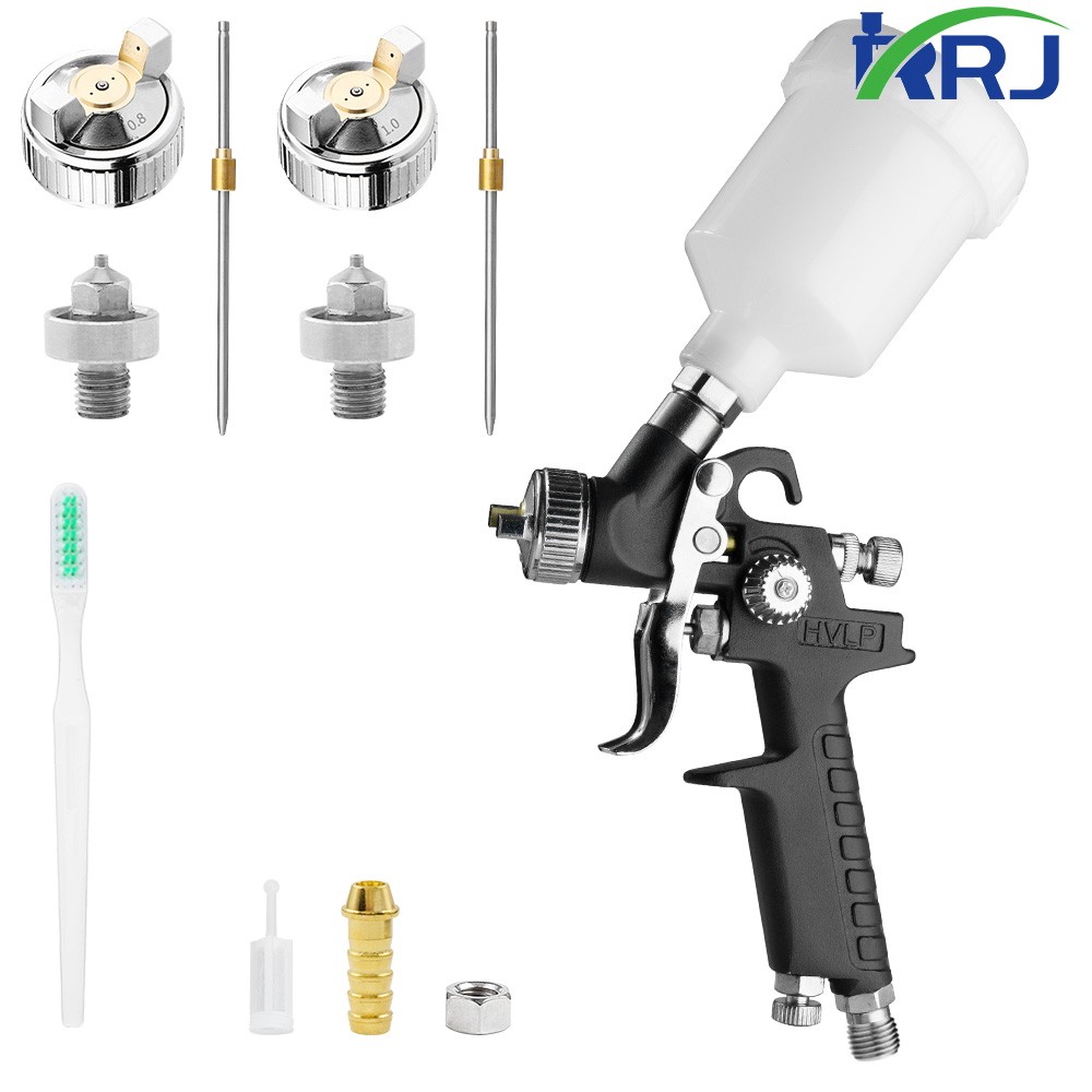 Mini HVLP Spray Guns 0.8mm 1.0mm Gravity Feed for Car Painting Repair Touch Up