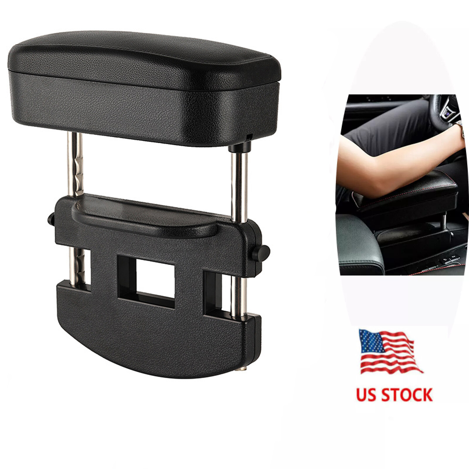 Car Elbow Rest Armrest Support Pad Armrest Extender Console Storage Box Seat Gap