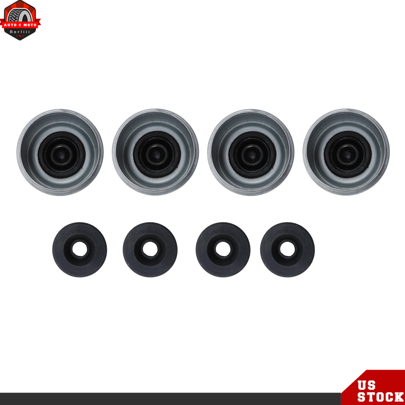 2 × Trailer Hub Kit 5 Lug 4.5″ For 2000lb 1″ or 1-1/16″ Spindle & L44643 Bearing