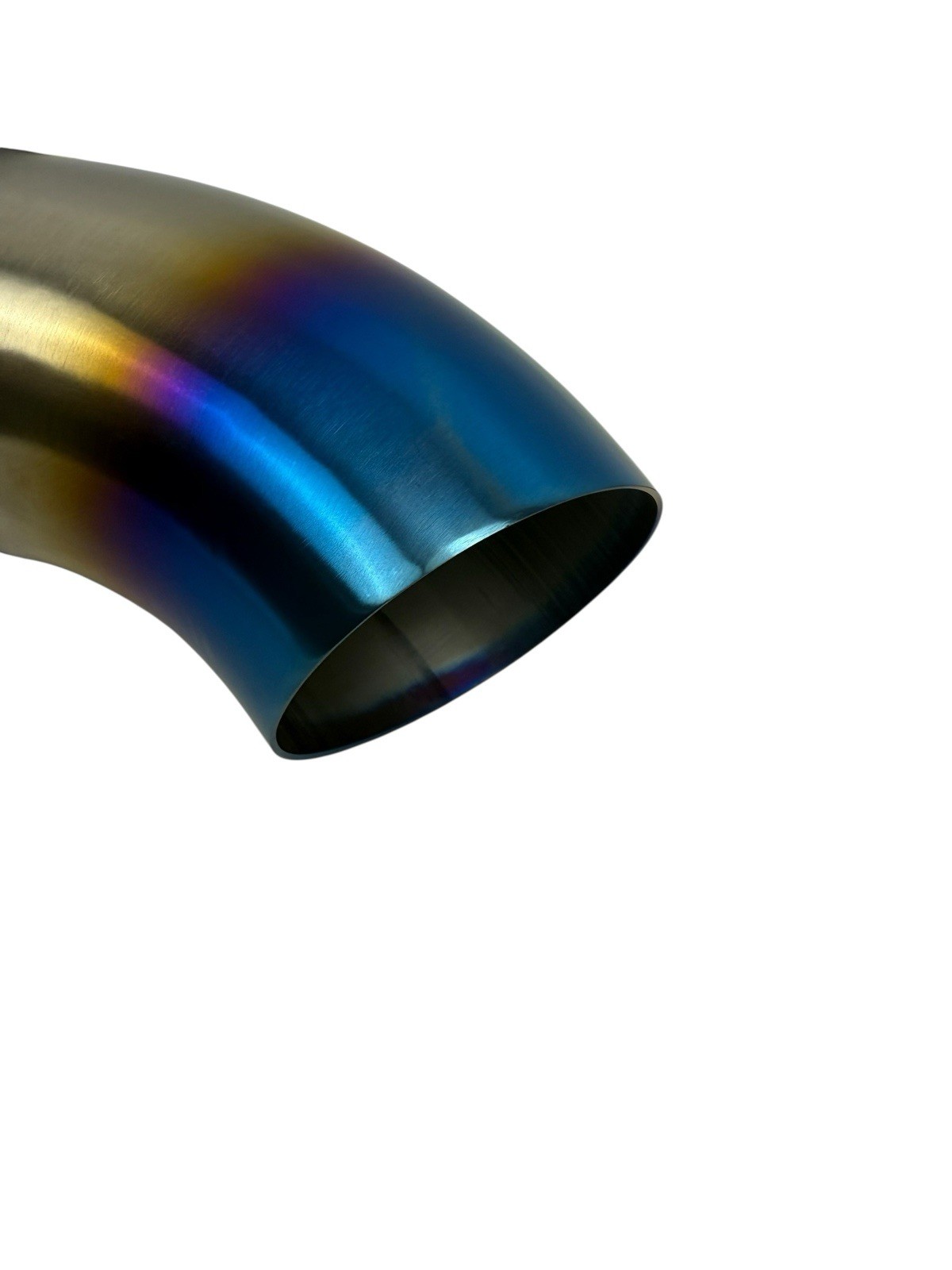 Turn Down Dolphin Muffler Stainless Steel Universal Inlet 3″ Outlet Burnt 304 SS