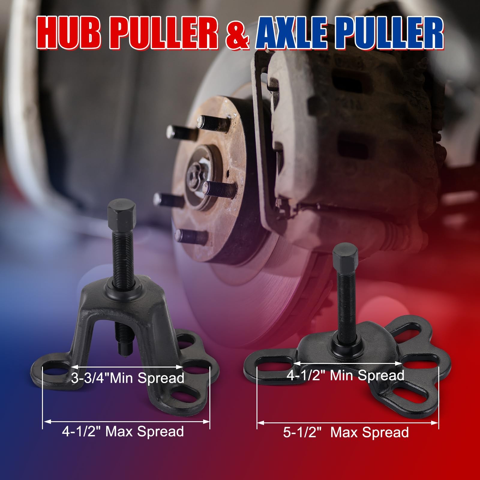 NYXOVA Universal Front & Rear Wheel Hub Puller Set – Flange Type Axle…