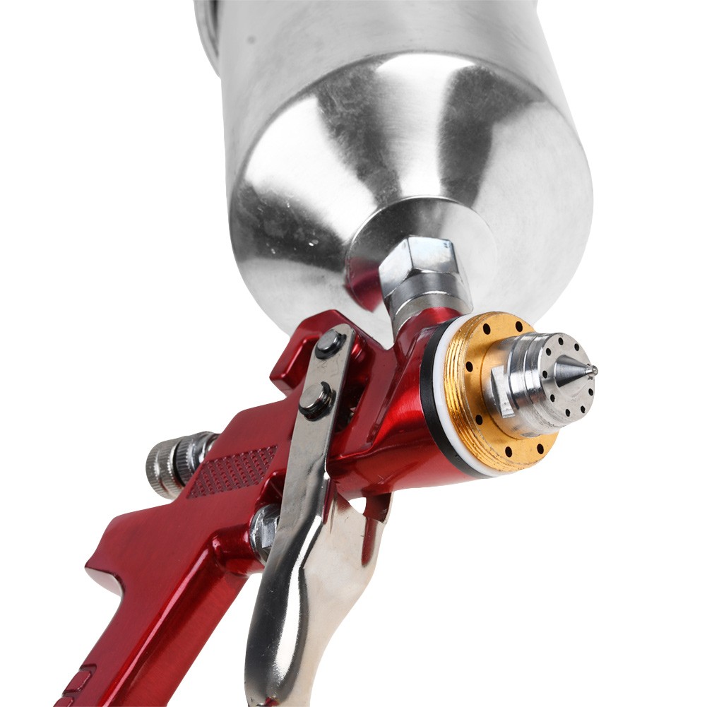 HVLP Air Paint Spray Gun Gravity Feed Car Auto Gun Kit 1.4mm/1.7mm/2.5mm Nozzles