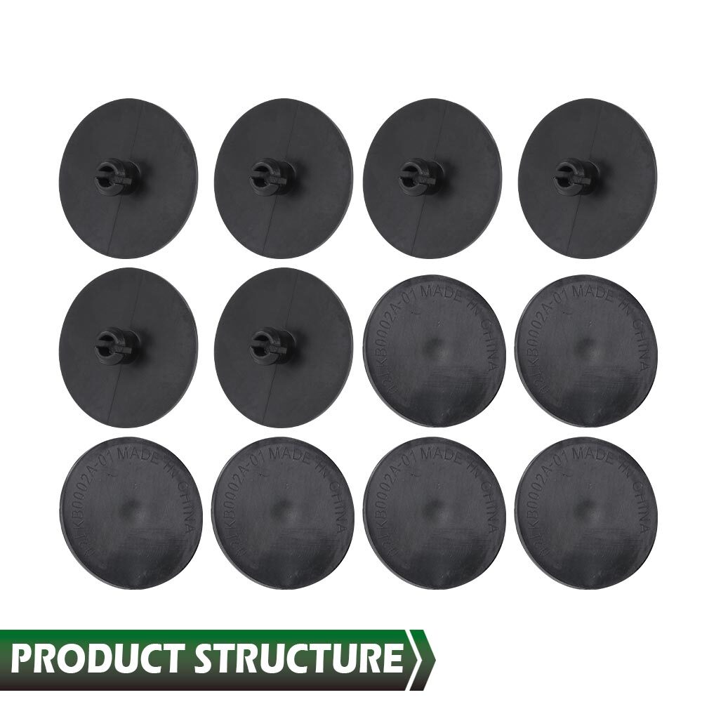12pcs 2″ Leaf Spring End Tip Pad Anti Squeak Insert Cushion Plastic Silencer