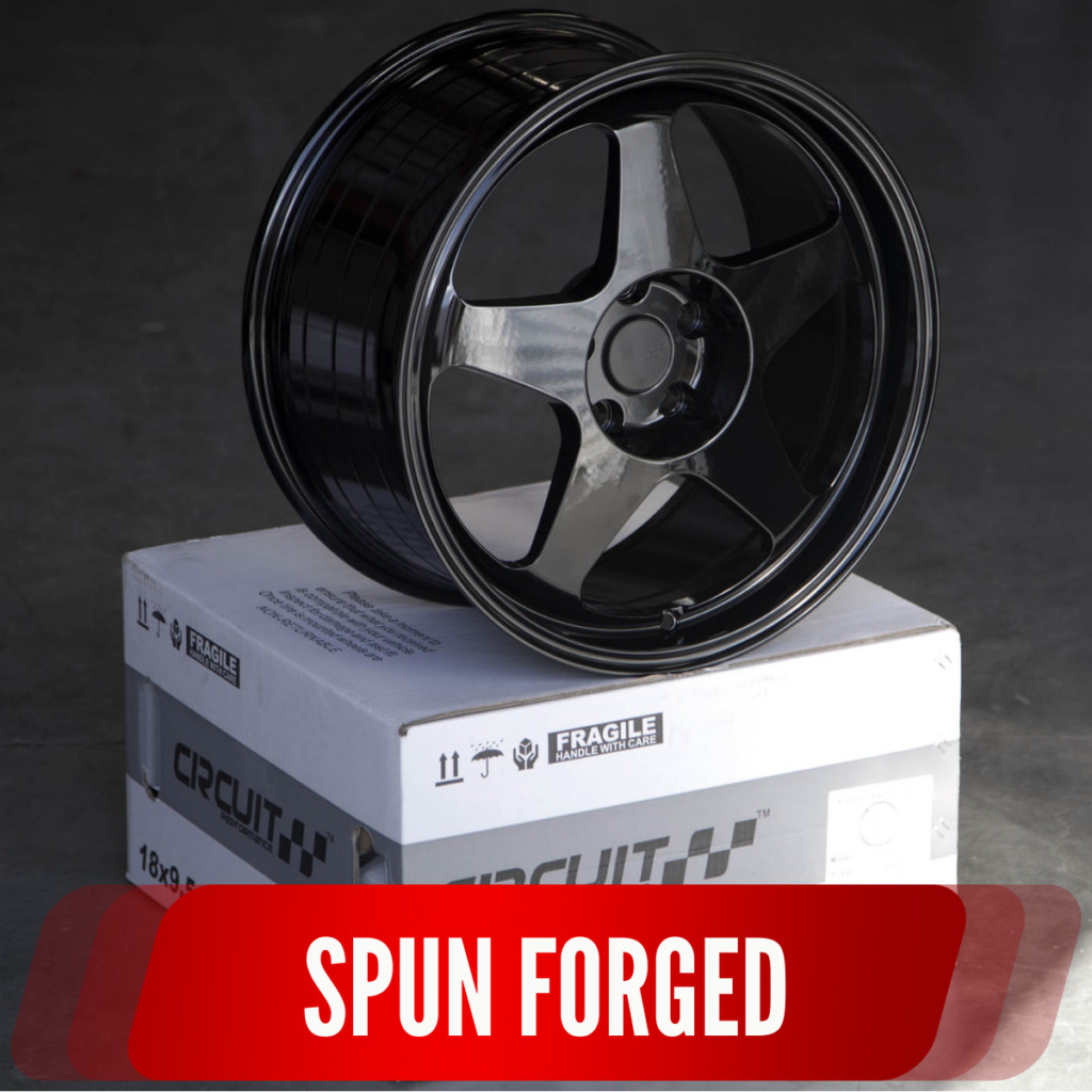 CIRCUIT CSF22 18×9.5 5×120 +38 GLOSS BLACK SPUN FORGED WHEEL SPOON REGAMASTER