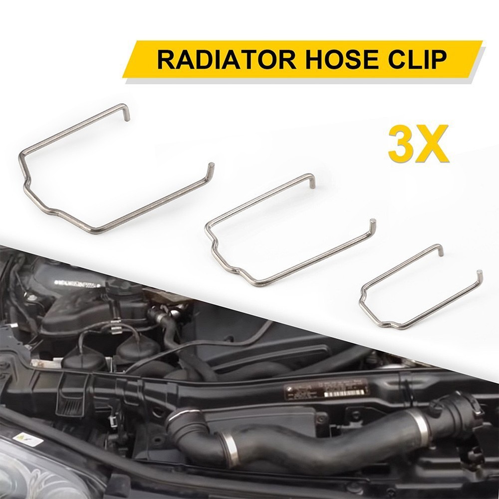 3pcs for Radiator Hose Retaining Spring Clip Clamp 0.82in 1.06in 1.81in U Shape