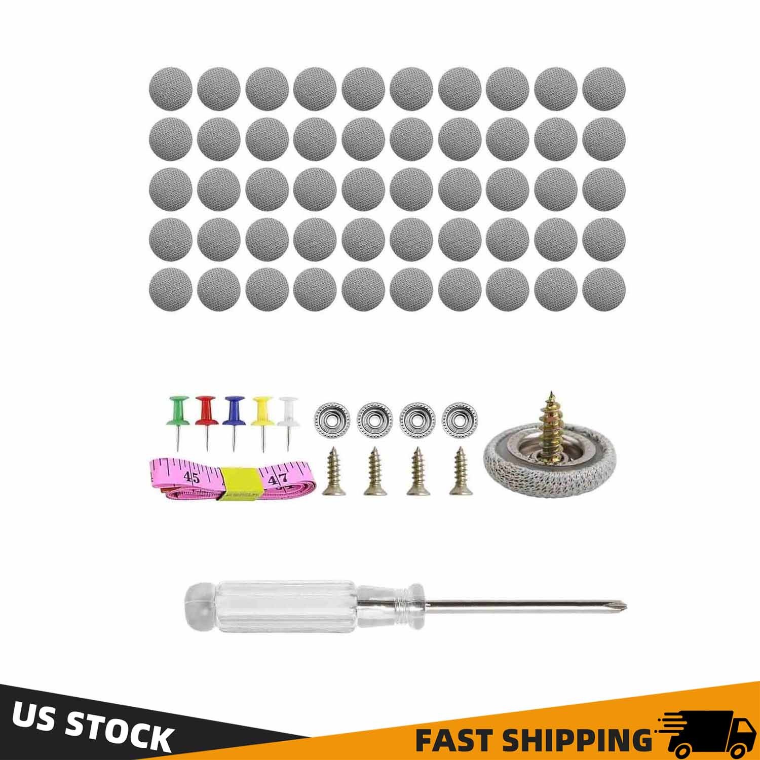 60PCS Car Roof Liner Ceiling Kit Repair Buckle Sagging Headliner Pins Rivet Snap
