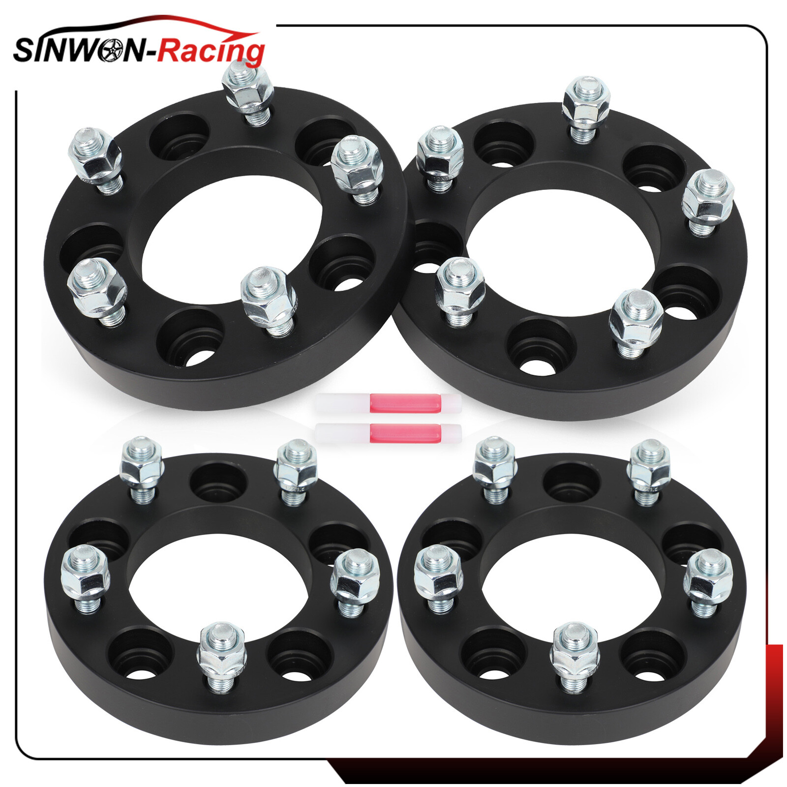 (4) For Chevy GMC 5×4.75 to 5×5 Wheel Adapters 1″ 5×120.65 Hub to 5×127 Wheel