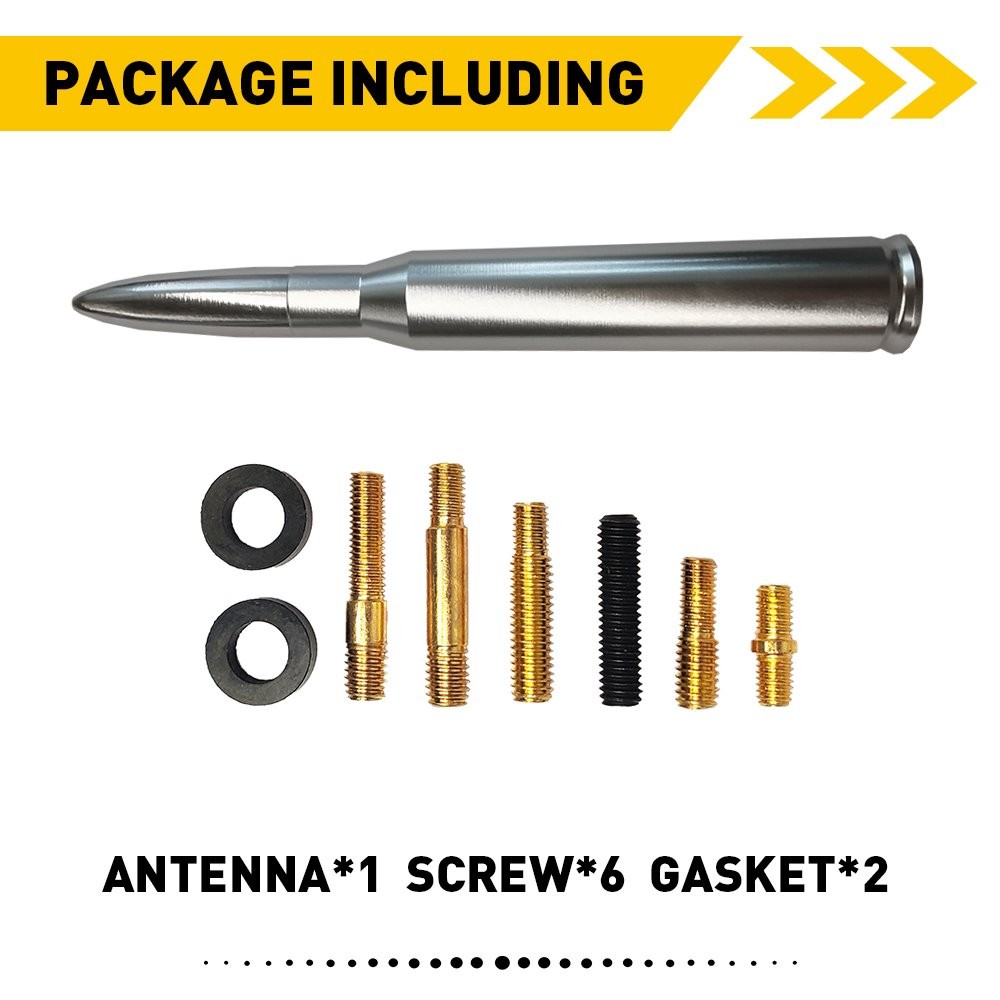 14cm SILVER BULLET ANTENNA 50 CAL for DODGE RAM FORD F-150 F-250 CAR TRUCK