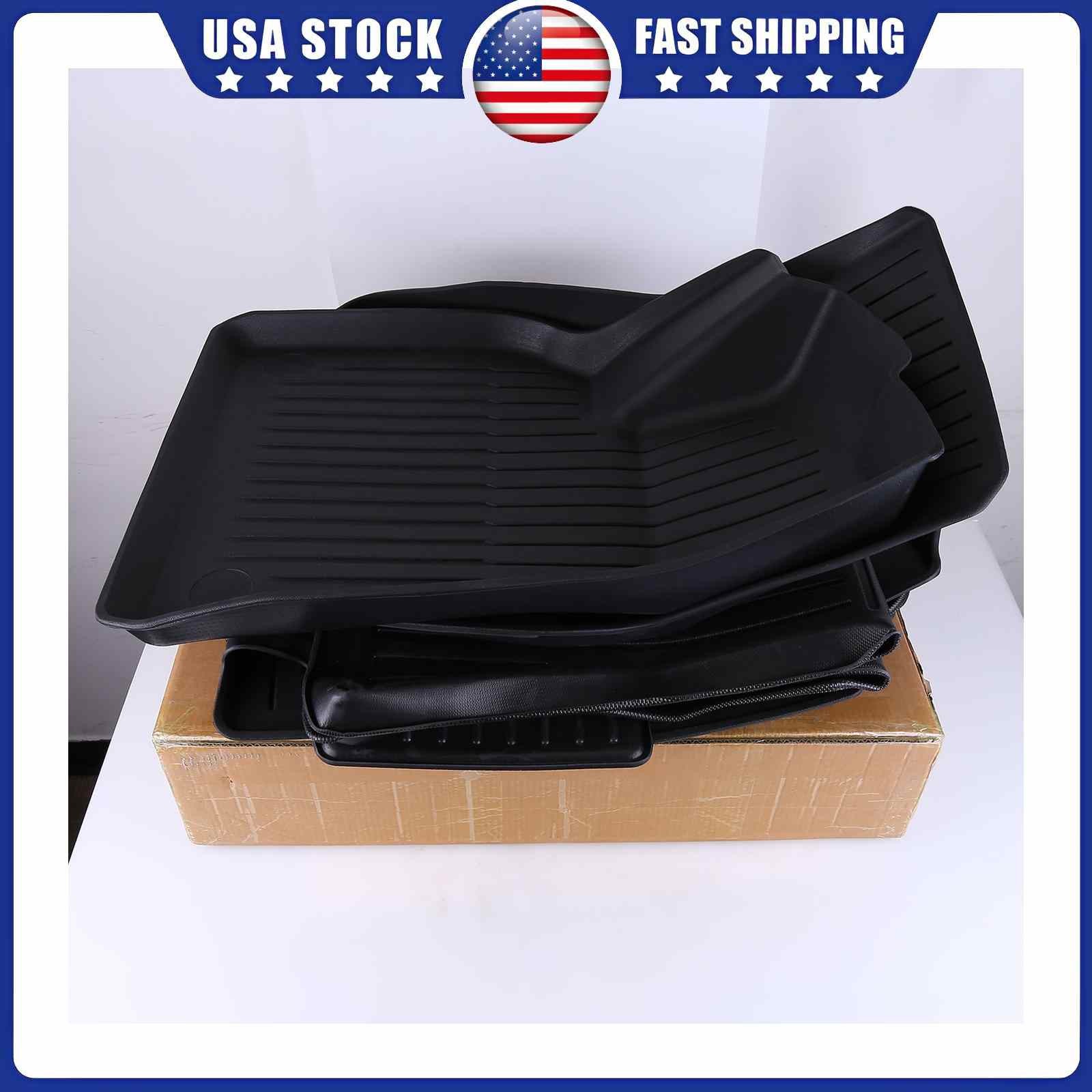 Left Right Rear Front Trunk Floor Mat For 2020-2023 6PC Black All-Weather Mats