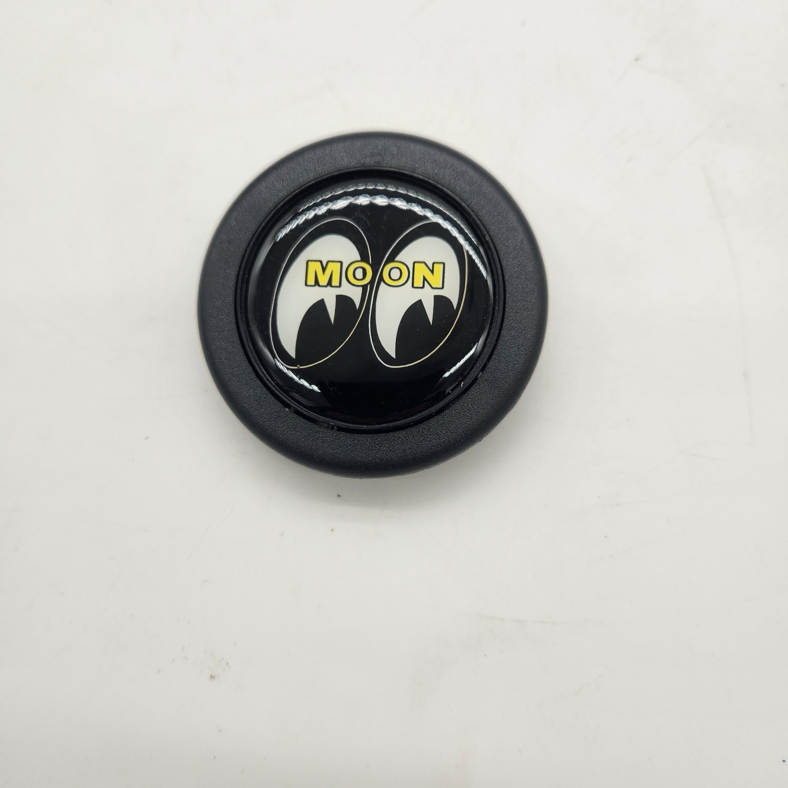 Mooneyes Black x Yellow JDM Horn Button for SPARCO OMP MOMO NARDI steering wheel