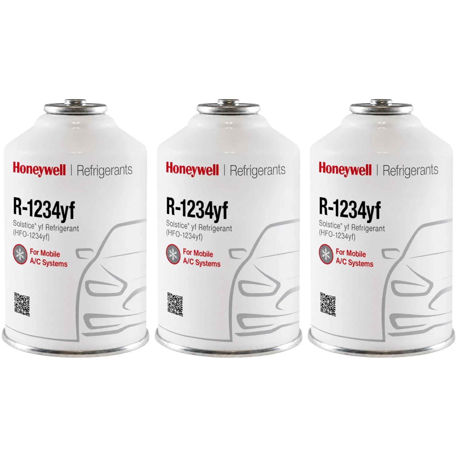 Honeywell R1234YF Refrigerant | Auto AC Recharge | 3 Cans, 1234YF For Cars 2014+