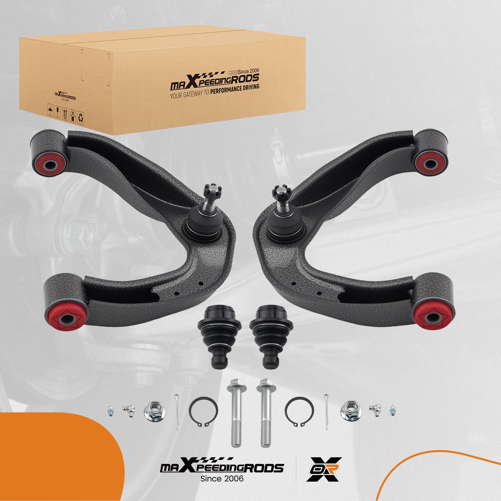 4x Front Upper Control Arm Kit Lower Ball Joints for Nissan Frontier 2005-2019
