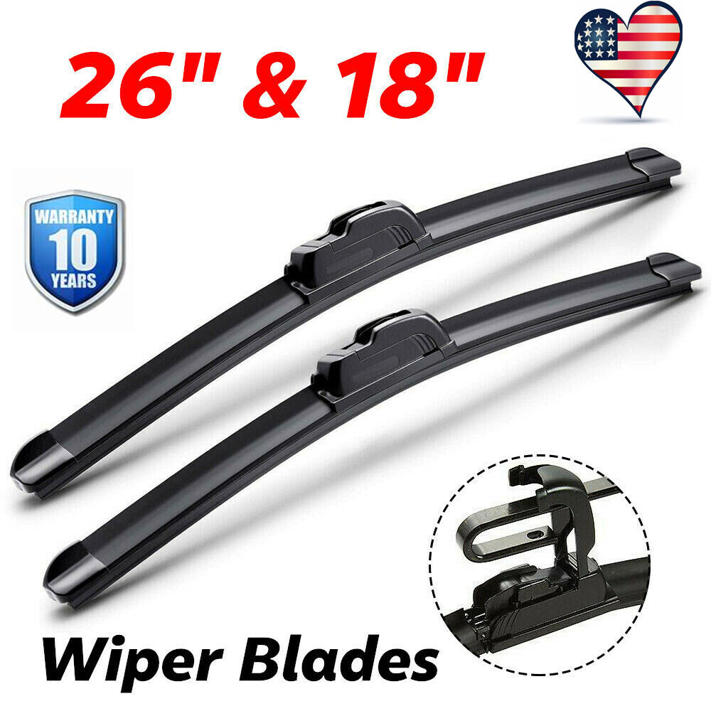 26″& 18″ Windshield Wiper Blades OEM Quality Beam Premium Hybrid silicone J-Hook