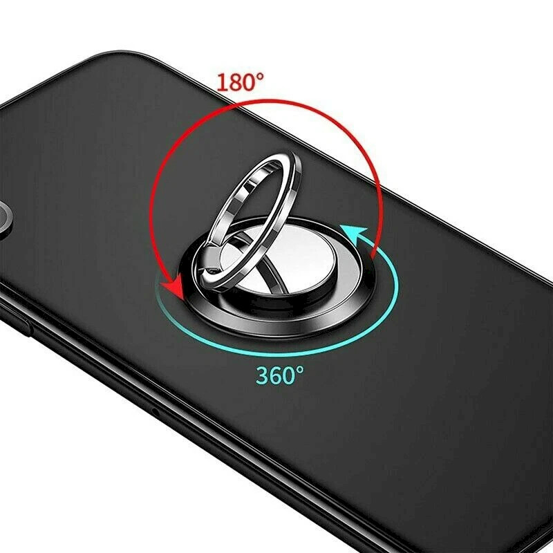 Finger Ring Holder Stand Grip 360° Rotating For Cell Phone Car Magnetic Mount CA