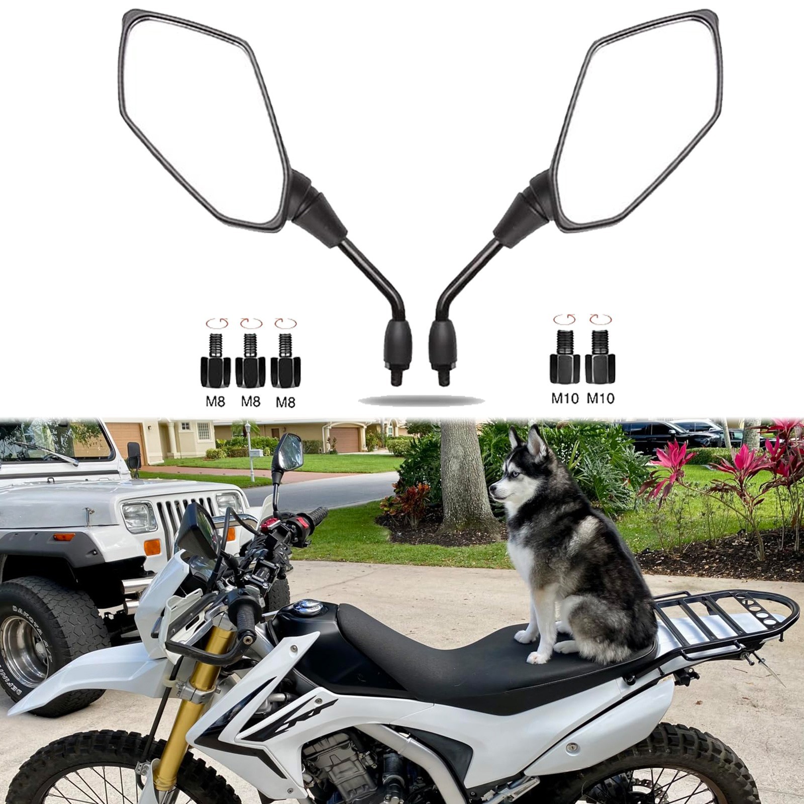 360° Adjustable Rear-view Mirrors For KTM 250 350 390 500 640 690 790 950 1290