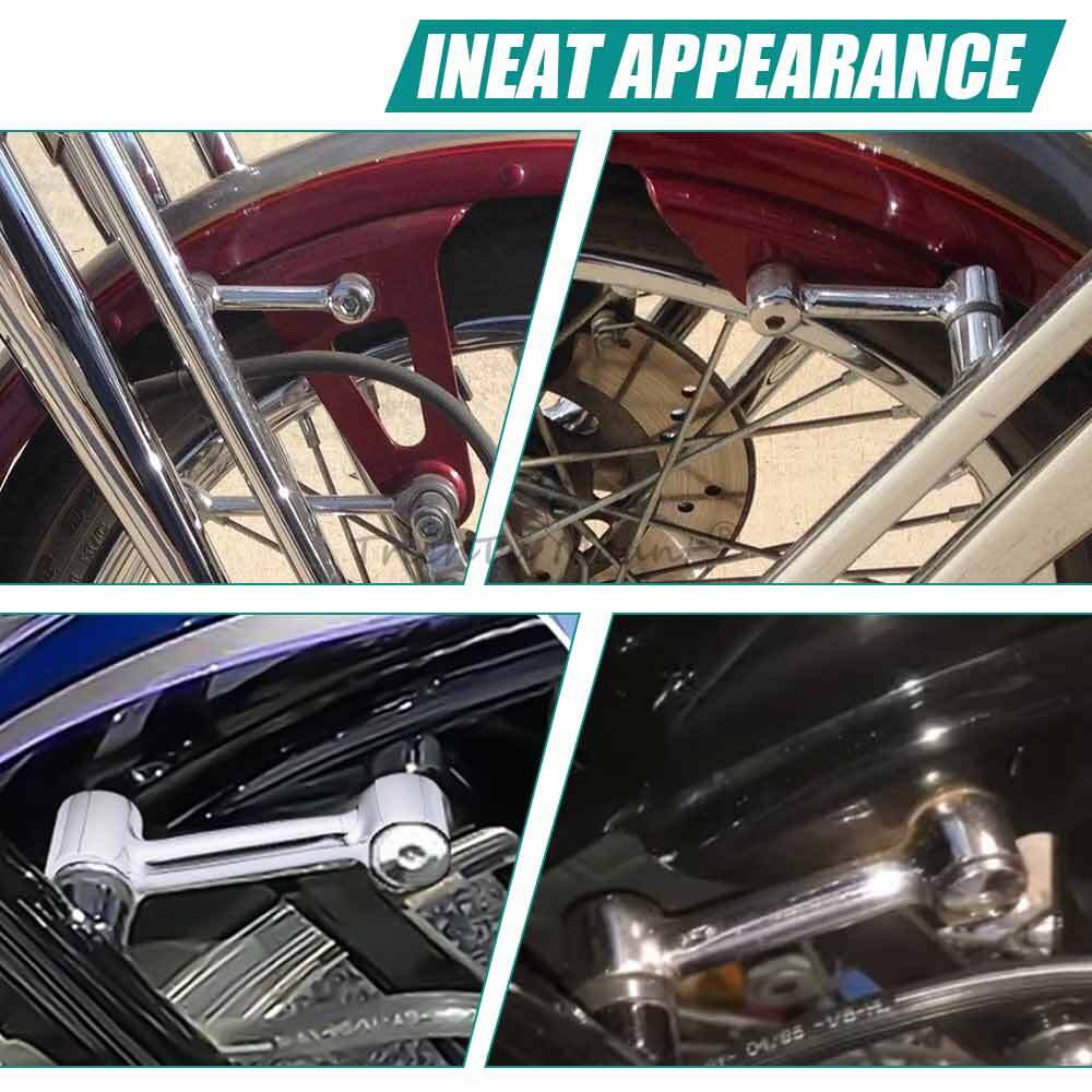 Chrome Front Fender Mount Bracket Kit For Harley Softail Springer FXSTS 1993-06