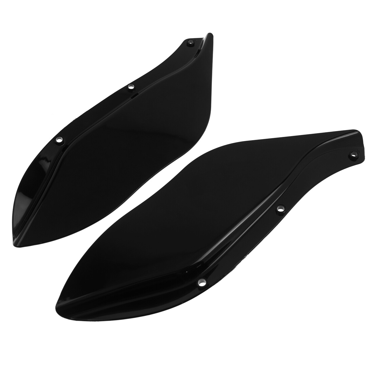 Black Fairing Windshield Side Wing Air Deflector Fit For Harley Touring 1996-13