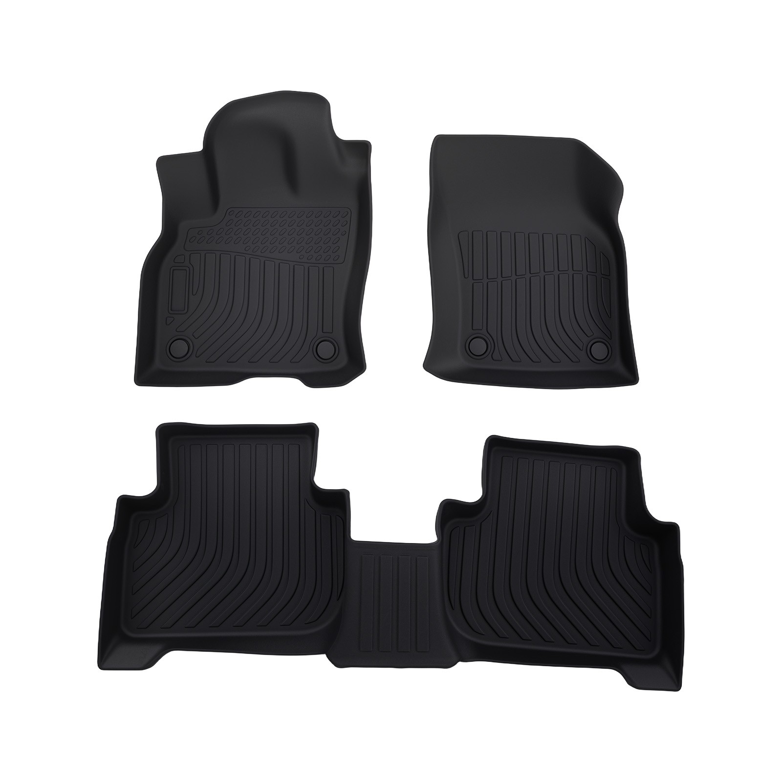 All-Weather Floor Mat Set for Audi Q3 2019-2025 TPE Anti-Slip Black Car Carpet