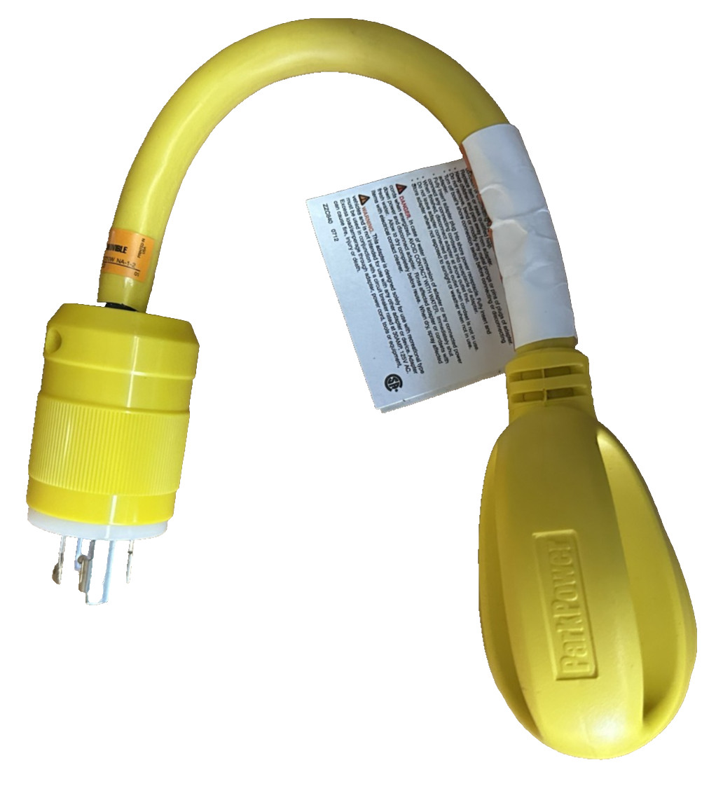 Marinco ParkPower Cord Set, 125V, 30A, 3750W, LL95531, NA-1-2