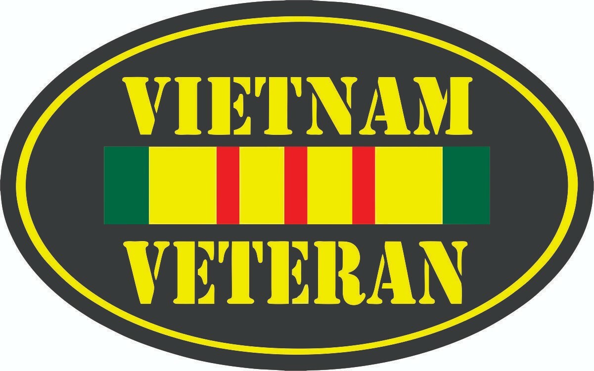 Vietnam Veteran  –  Military Bumper Sticker  / Decal