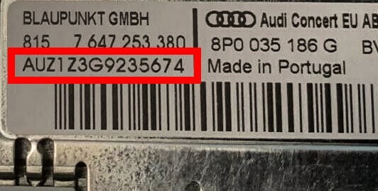 ✅ Audi Radio Unlock Code | AUZ Serial PIN | Concert Symphony Navigation