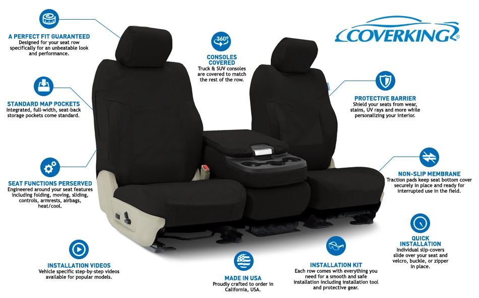 Polycotton Drill Custom Tailored Seat Covers for Hyundai Tucson – Made to Order
