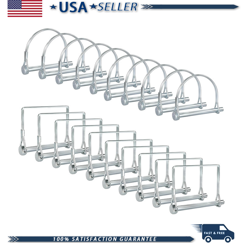 Trailer Hitch Pins 2-3/4×1/4 (L x W) PTO Lock Shaft Locking Coupler Pins Farm Tr