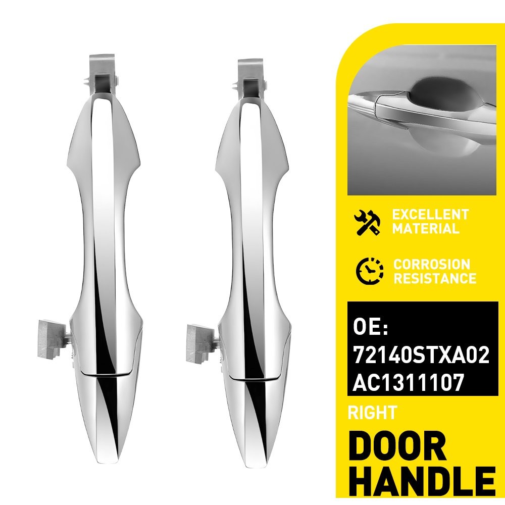2X Passenger Outside Door Handle Fit 2007-13 Acura MDX Base Chrome AC1311107 EJ