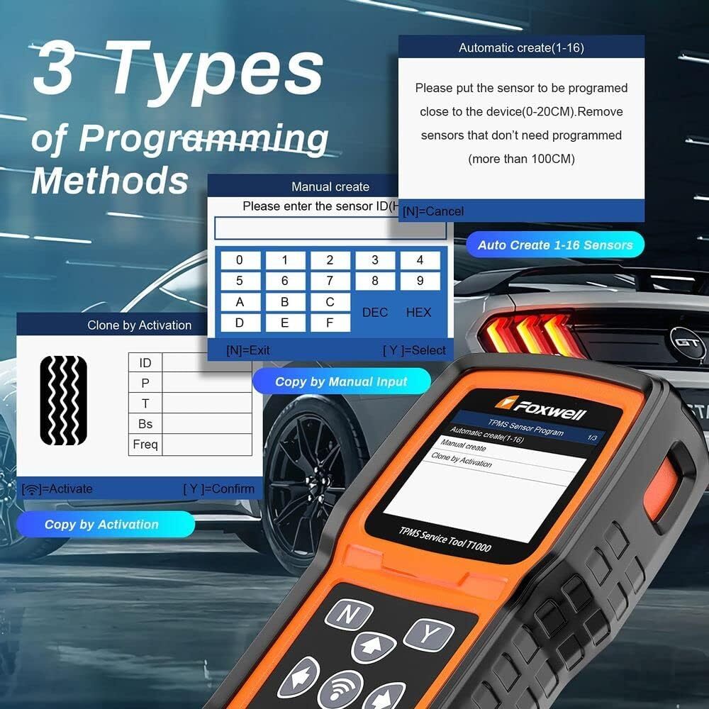 FOXWELL T1000 TPMS Programmer Tires Sensor Pressure Monitoring Diagnostic Tool