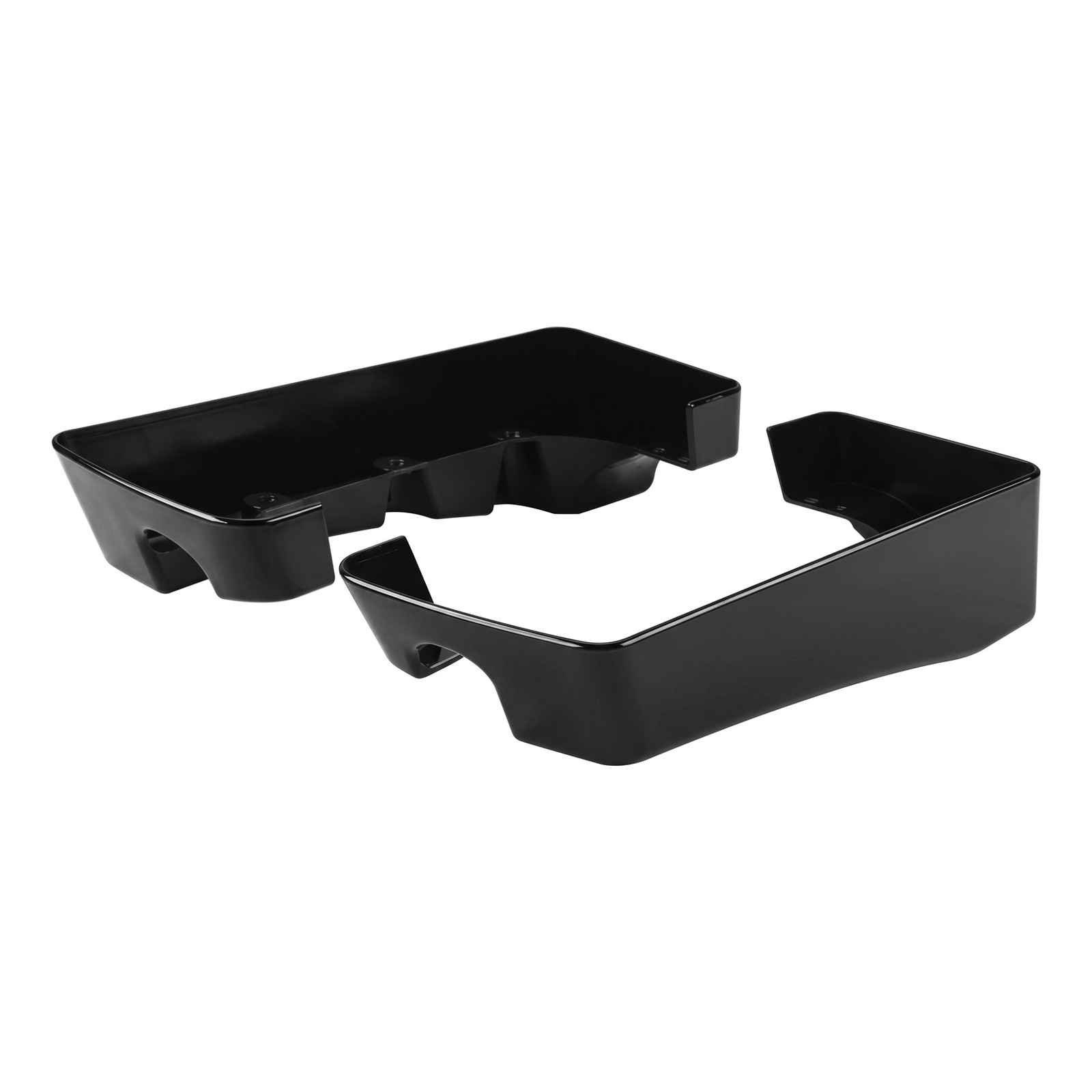 4″ Vivid Black Hard Stretched Saddle Bag Extension Fit For Harley Touring 94-13