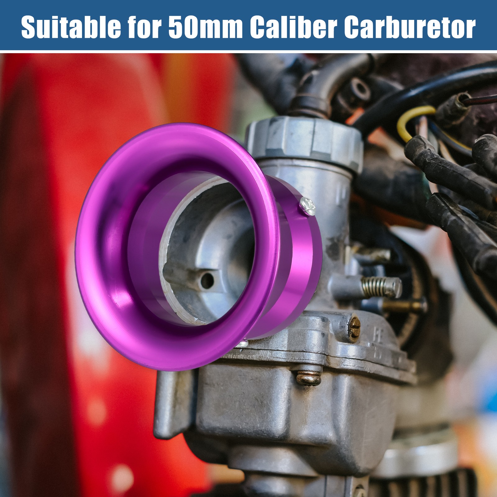 Universal 1.97″ Velocity Stack Motorcycle Carburetor Air Filter Trumpet Packof1
