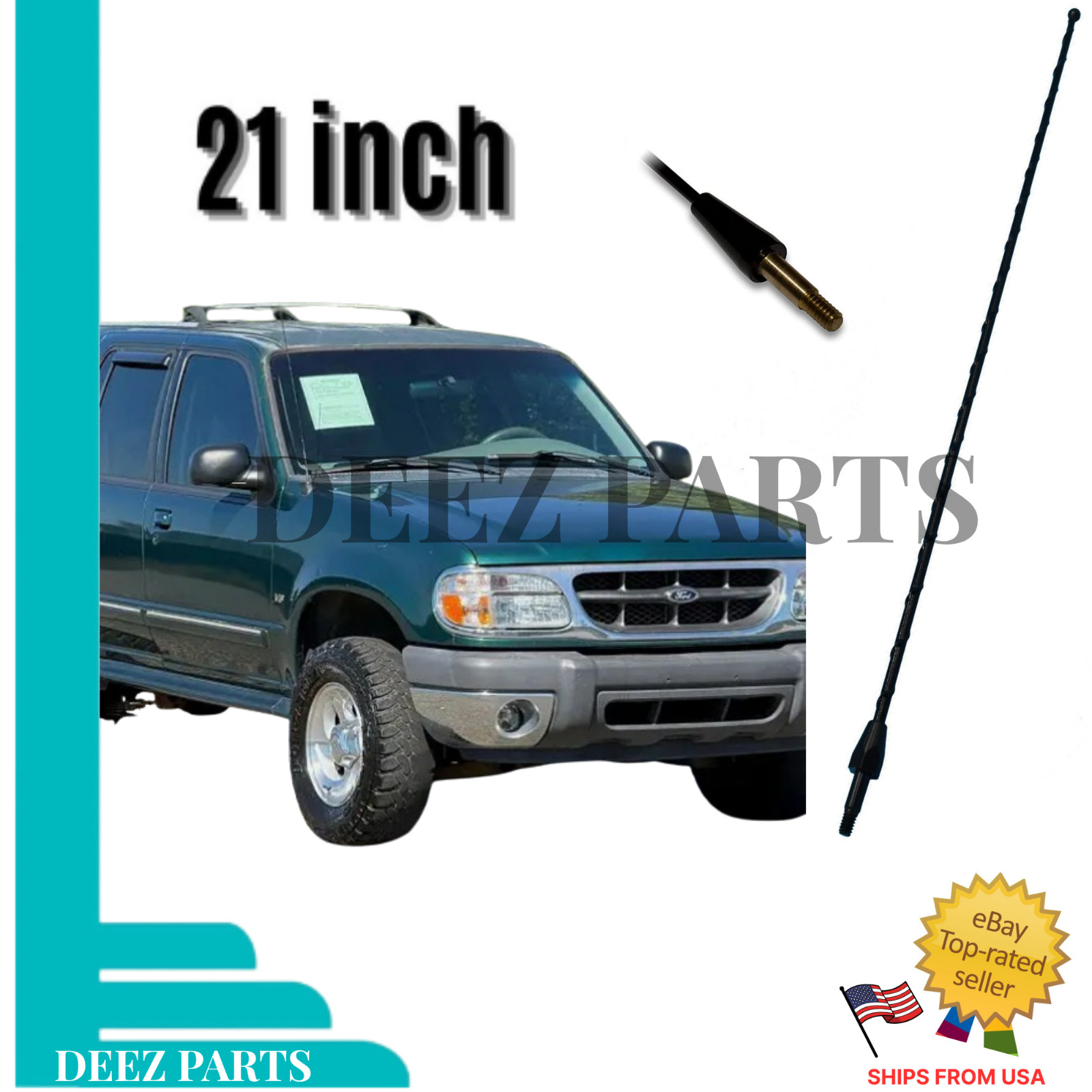 21 Inch Replacement Antenna Black Mast Radio for Ford Explorer 1999-2010