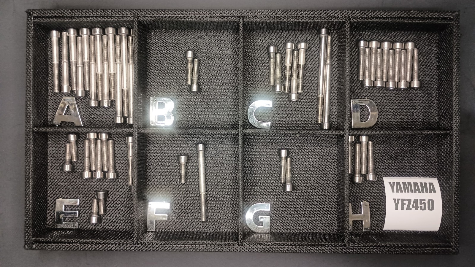 Yamaha Yfz450 Polished Stainless Engine Bolt Set Kit